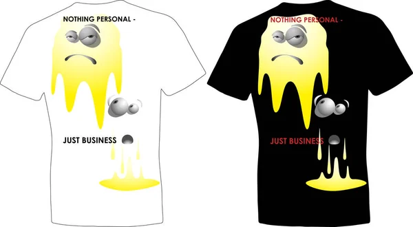 Shirt Design Bianco Nero Business Art Print — Vettoriale Stock