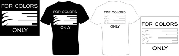 Design Shirt Con Iscrizione Colori Solo Minimalista — Vettoriale Stock