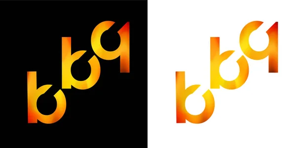 Barbecue Fire Letters Bbq Minimalism Art Logo — Stock Vector