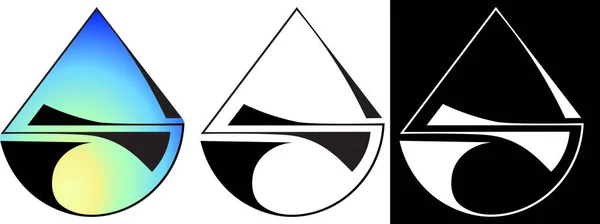 Bir yarım daire ve üçgen dizayn logosundan minimalist soyutlama