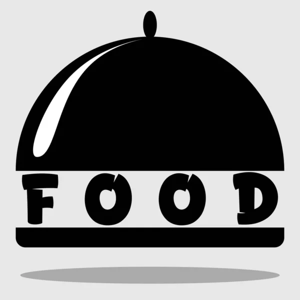 Logo yemek, restoran, kafe siyah beyaz minimalizm bir yemek ve bir yazı 2