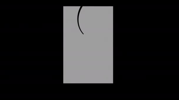 Logo Minimale Ristorante Nero Con Linee Posate Animate — Video Stock