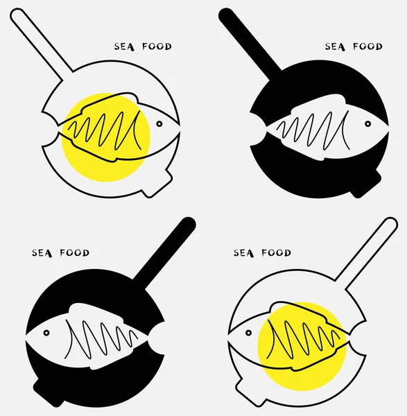 Restoran ya da kafe için tavada çok az logo balığı var.