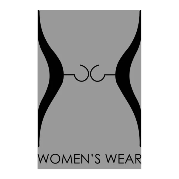 Logo dameskleding van twee kleerhangers — Stockvector