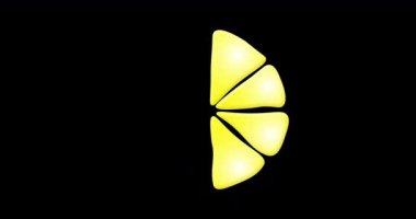 Kesik limon logosu döner ve dilimleri dağıtır.