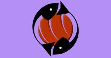 animasyon minimal suşi ve çubuklu deniz ürünleri logosu.