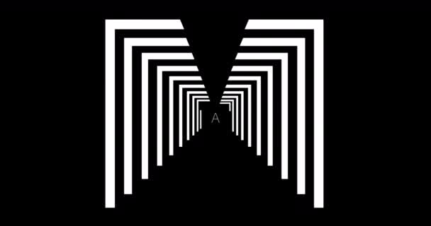 Abstract Geanimeerd Logo Met Perspectief Voor Architecten Bouwers — Stockvideo