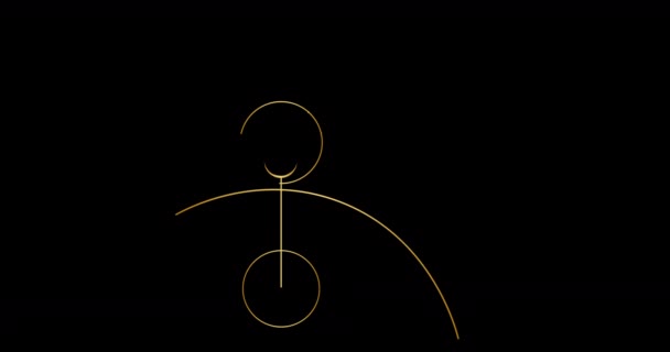 Абстрактный Минимальный Логотип Коктейль Меню Стеклянная Вишня Стол — стоковое видео