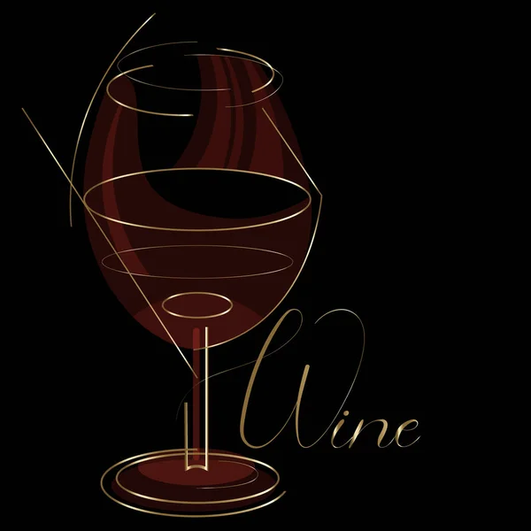 Logotipo del vino para un menú o carta de vinos de un restaurante o bar — Archivo Imágenes Vectoriales