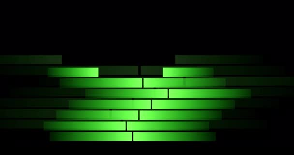 Abstracte Achtergrond Van Groene Gradiënt Rechthoeken Donkere Achtergrond — Stockvideo