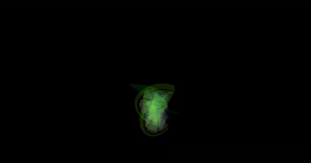 Абстрактный Коктейльный Логотип Мохито Лаймом Льдом Листьями — стоковое видео