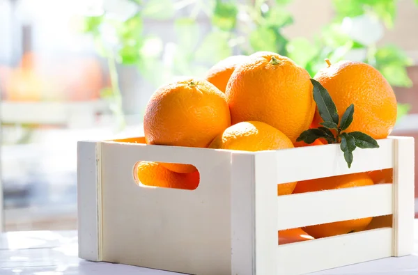 Box of oranges — Stock Photo, Image