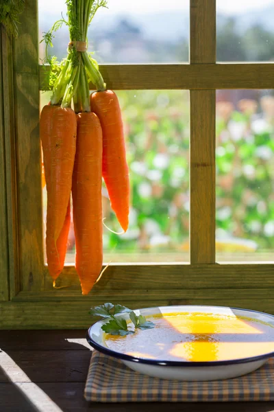 Carrots in cream — Stock Photo, Image