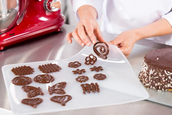 Chef-kok maken van cijfers — Stockfoto