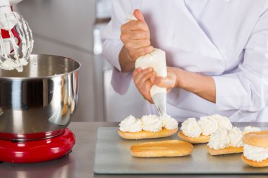 Pastry chef decorating clipart