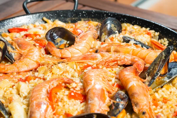 Paella Valenciana — Zdjęcie stockowe