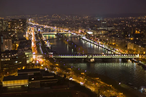 Vista notturna di Parigi — Foto Stock