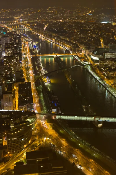 Vista notturna di Parigi — Foto Stock