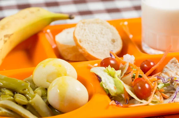 School lunch tray — Stock Photo, Image