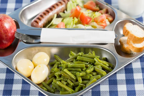 School lunch tray — Stock Photo, Image