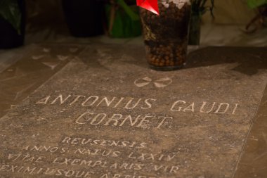 Tomb of Antonio Gaudi clipart