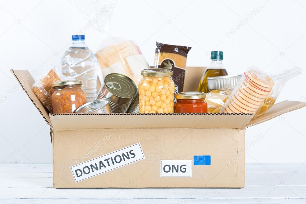 Box of food to donate