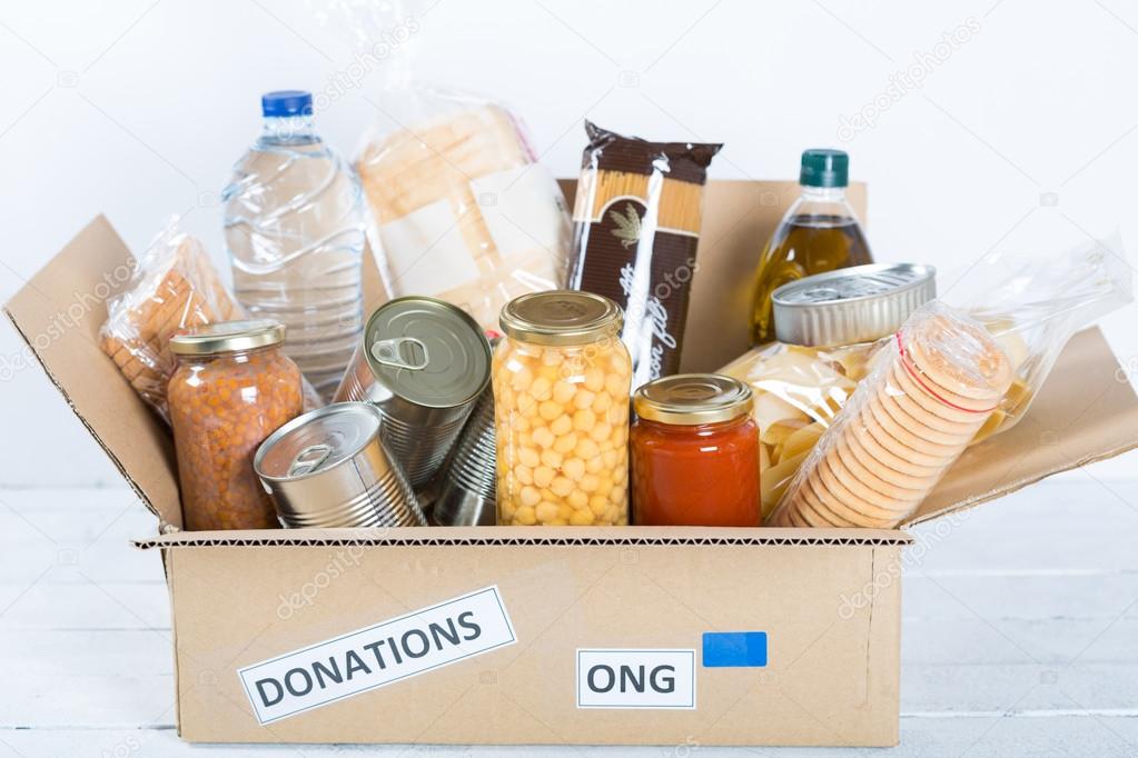 Box of food to donate