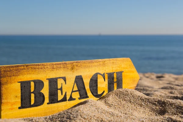 Ahşap işareti Beach