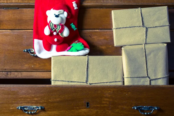 Geschenkboxen für Weihnachten — Stockfoto