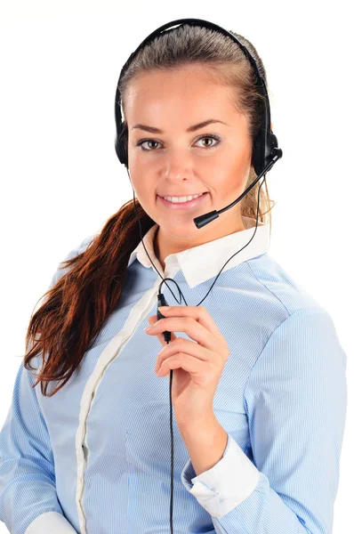 Call center operator. Customer support. Help desk. — Stock Photo, Image