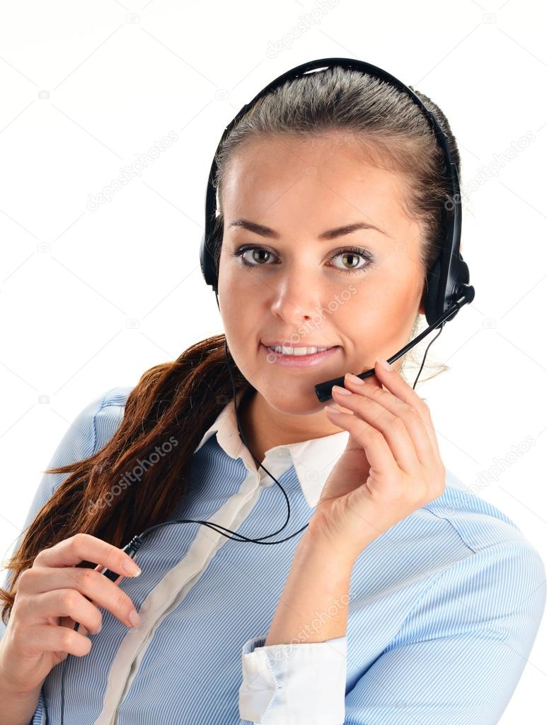 Call center operator. Customer support. Help desk. 