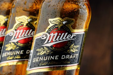 Bottles of Miller Genuine Draft beer clipart