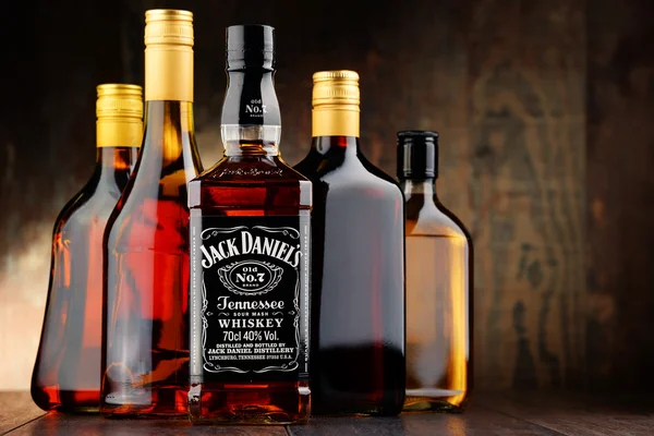 Пляшка Джек Daniel Бурбон — стокове фото