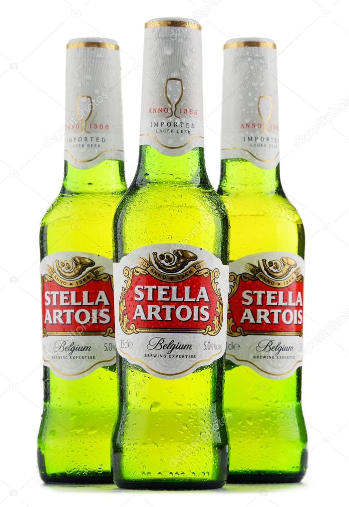 Stella Artois, prominent brand of Anheuser-Busch InBev, is a pilsner brewed in Leuven, Belgium, since 1926
