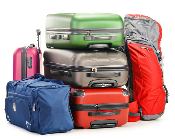 Luggage consisting of large suitcases rucksack and travel bag