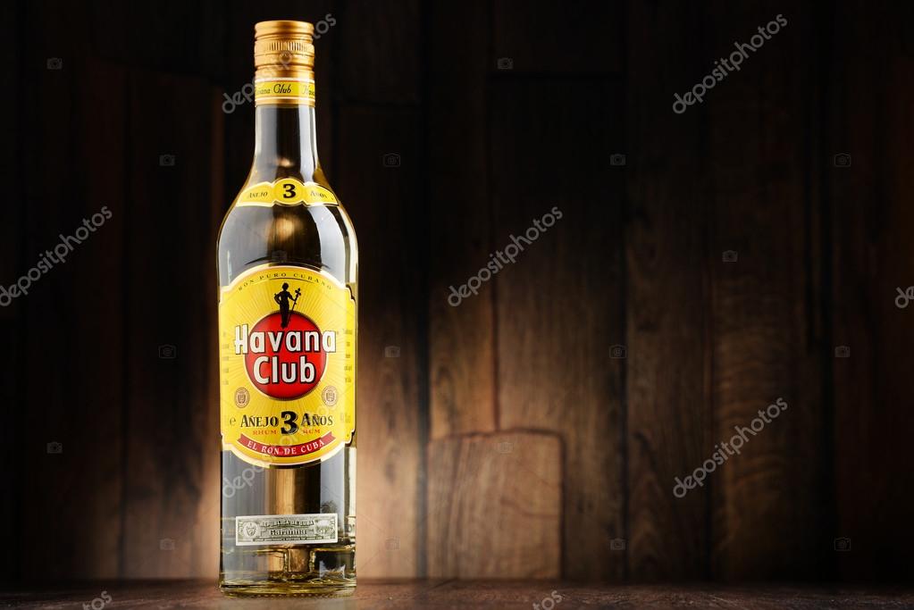 Bottle of Havana Club white rum Stock Editorial © monticello