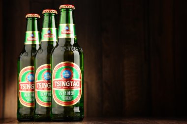 Tsingtao bira ağaç şişeleri
