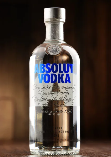 Bouteille de vodka absolue — Photo