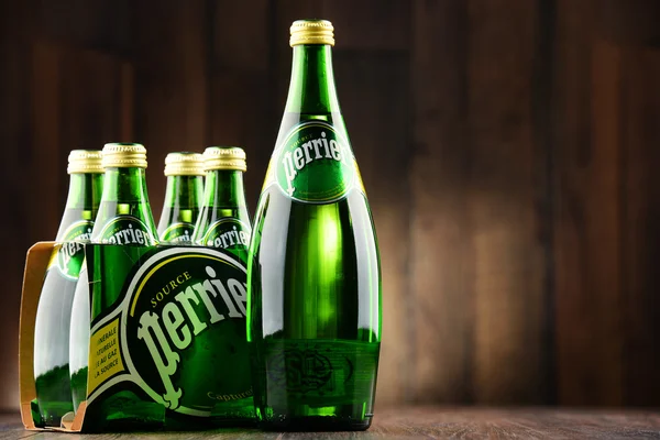 Bottle of Perrier mineral water — Stock Photo, Image