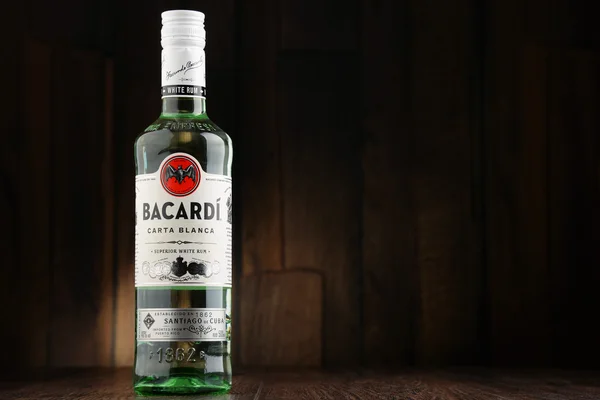 Bottle of Bacardi white rum — Stock Photo, Image