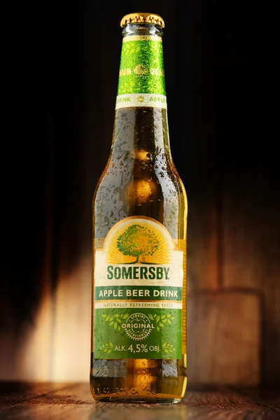 Bottles of Somersby cider drink — Stock Photo, Image