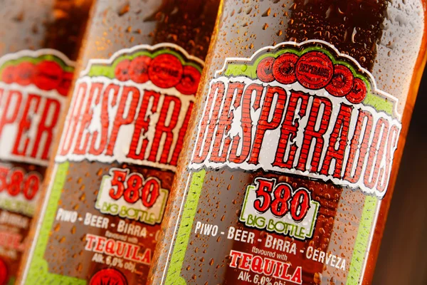 Drei Flaschen Desperados Bier — Stockfoto