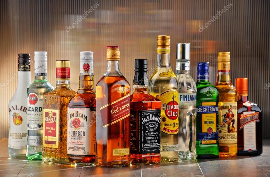 POZNAN, POLAND - JULY 27, 2016:Worldwide some 2 billion people use alcohol, one of the most widely used recreational drugs on earth, with yearly consumption of over 6 liters of pure alcohol per person
