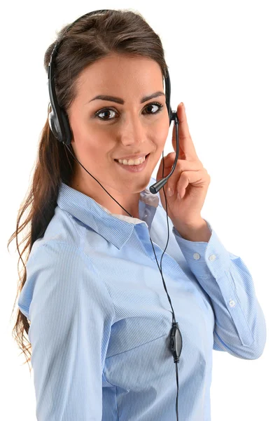 Call center operator. Customer support. Helpdesk. Stock Photo