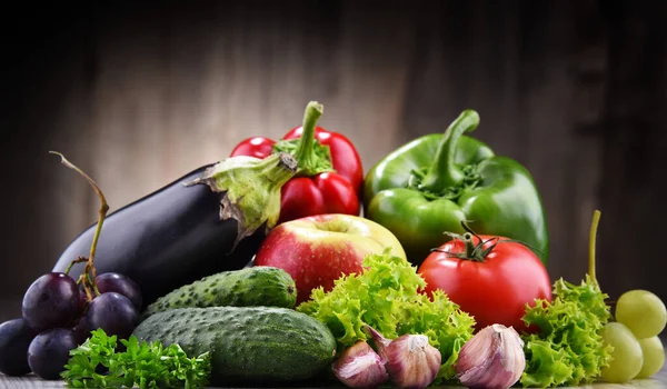 Composition Fresh Organic Vegetables Fruits — Stock Photo, Image