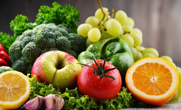 Composition Fresh Organic Vegetables Fruits — Stock Photo, Image