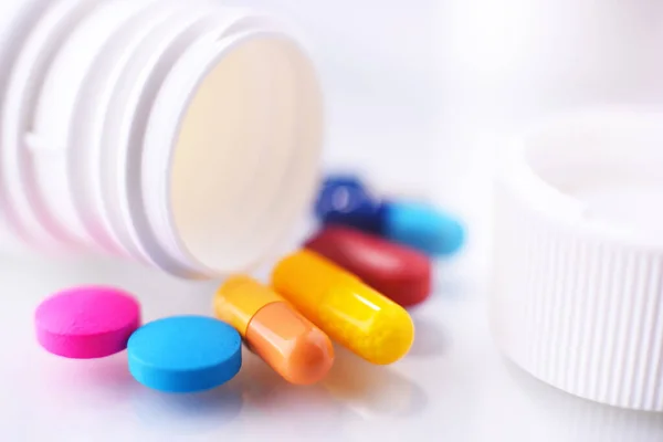 Composición Con Variedad Píldoras Envases Medicamentos —  Fotos de Stock