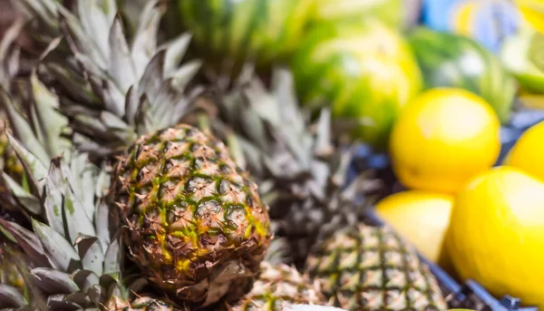 Frutta Fresca Messa Vendita Supermercato — Foto Stock