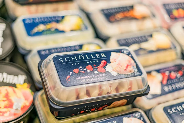 Poznan Pol Apr 2021 Schoeller Ice Cream Products Put Sale — Stock Photo, Image