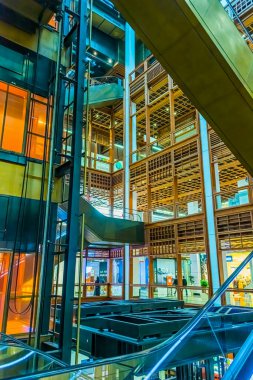 ABU DHABI, UNITED ARAB EMIRATES - FEB 12, 2019: Interior of The Mall at World Trade Centre Abu Dhabi